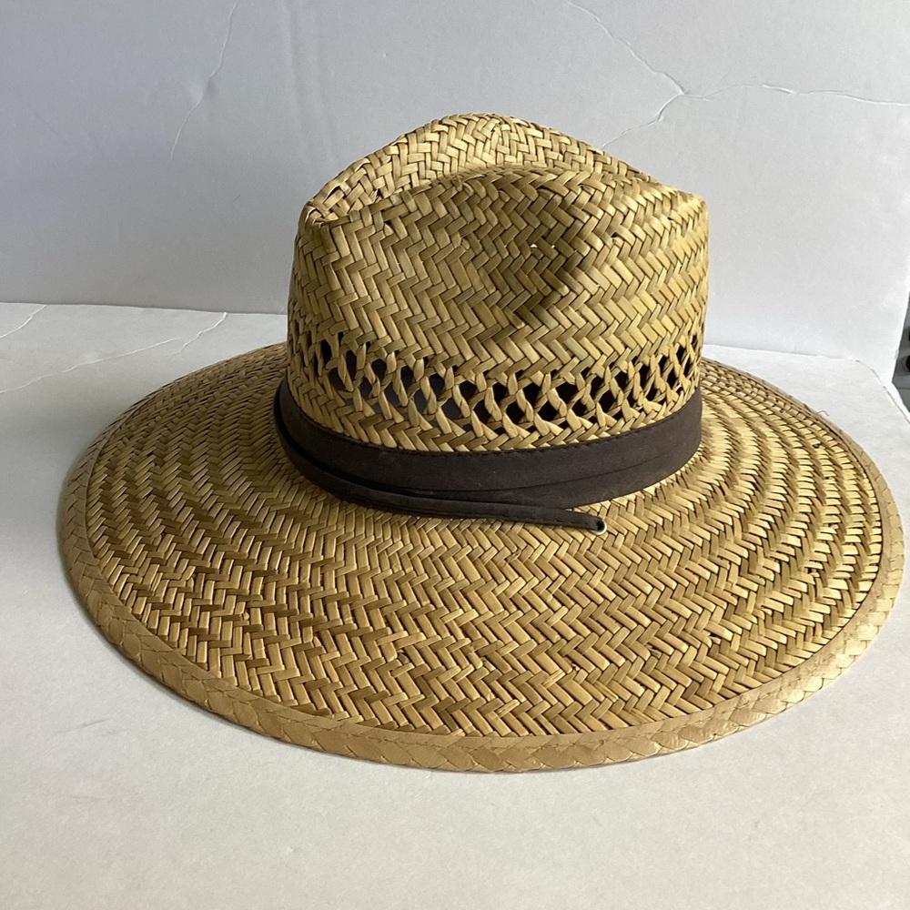 Dorfman Pacific Co. DPC Straw Hat Womens Large Natural Handmade Festival Coastal